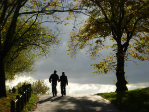 Man and woman discussing dance therapy