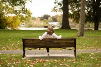 Bench and Lady