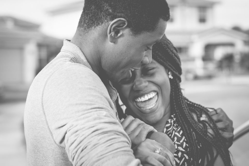 Husband holding his wife and Think My Loved One Has an Eating Disorder