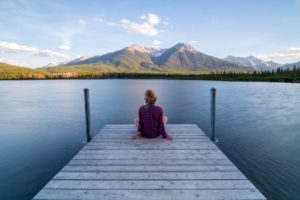 Woman on dock