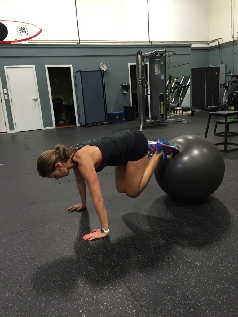 Lady doing compulsive exercise