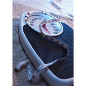 Weight scale with sewing tape measure