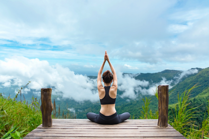 Women doing Yoga