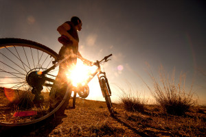 Bicicleta y deporte al aire libre.