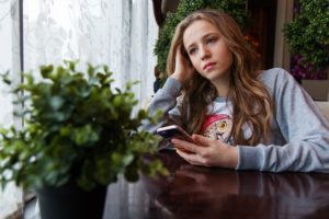 Girl concerned about Eating Disorders and Addictions