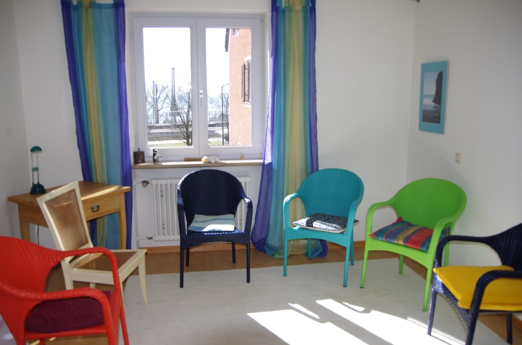 Chairs in a circle for group therapy