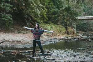 Woman happy in recovery