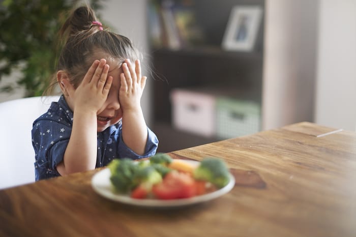 little girl not eating