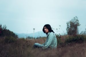 Man sitting in the grass