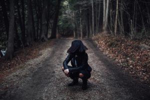 Woman looking at the road thinking about Diet Pills