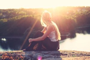 Girl by the river