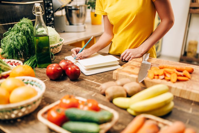 woman preparing a meal