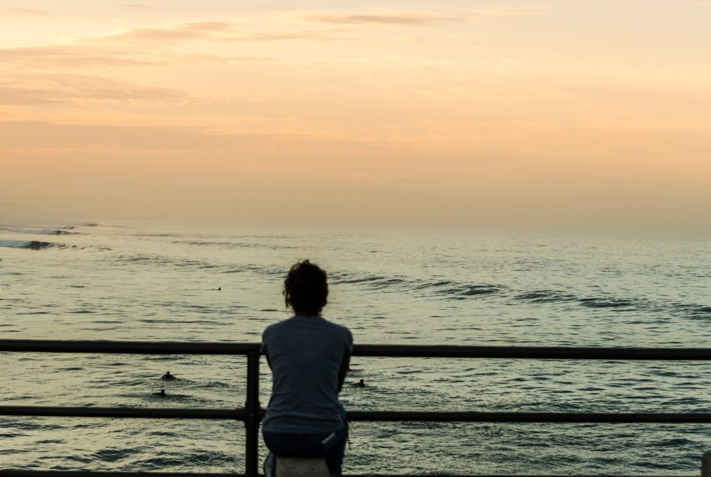 Woman struggling with trauma