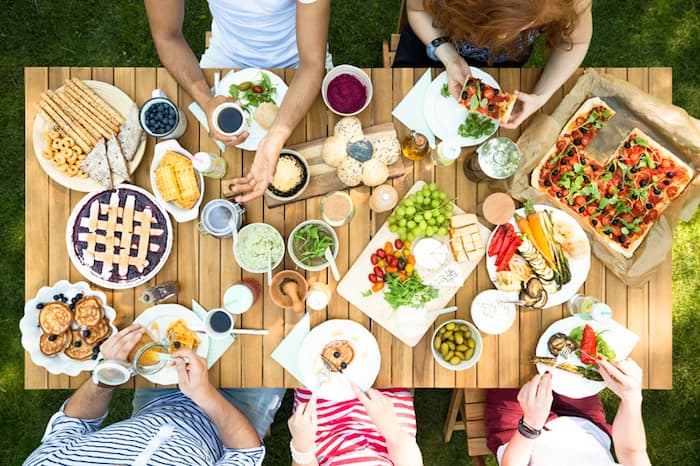 table of food