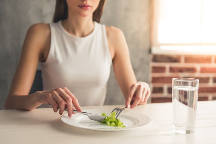 Eating a Tiny Portion on a Plate